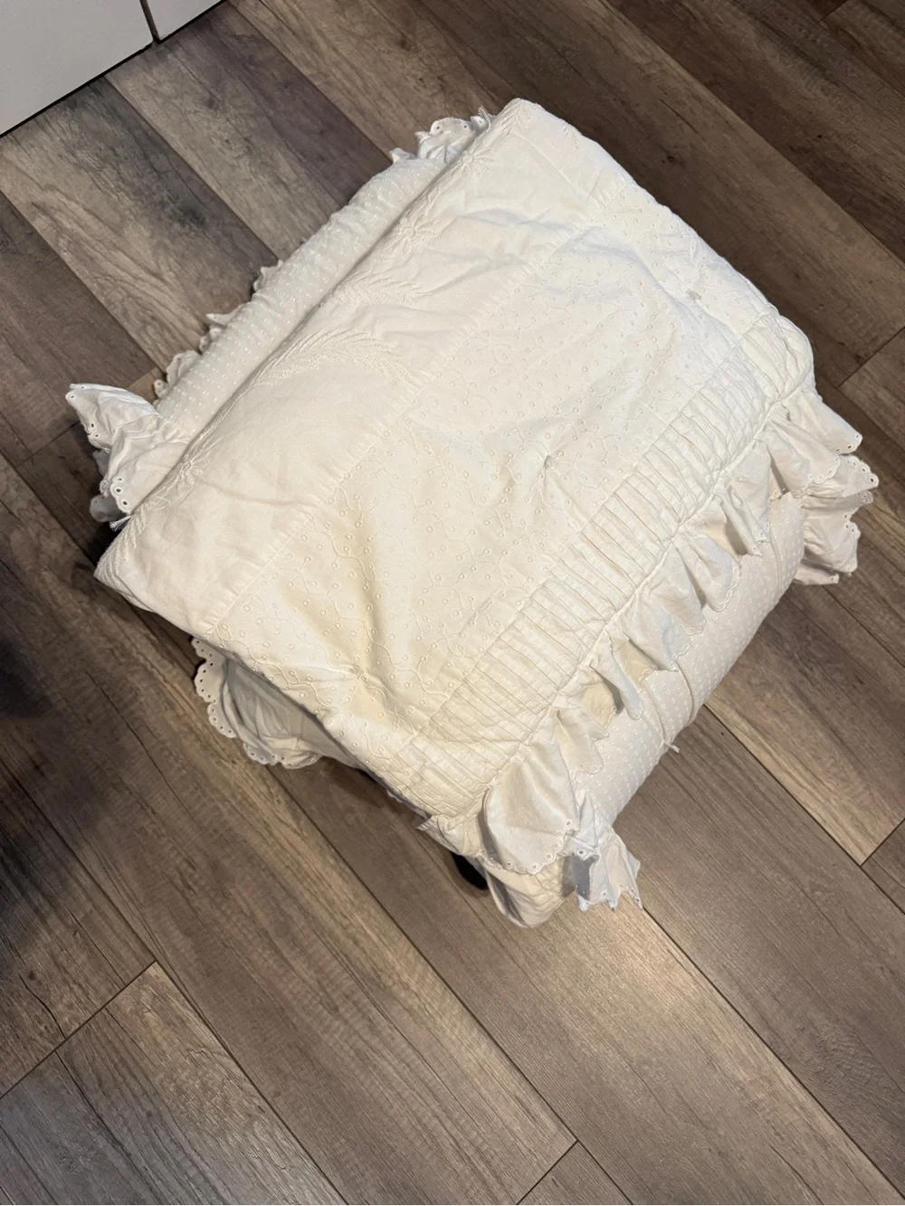 LoveShackFancy Eyelet Twin XL Quilt and Sham